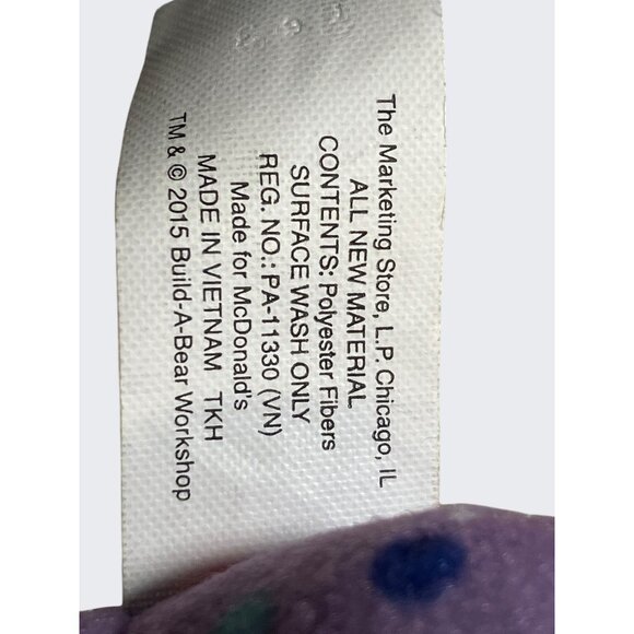 Build a Bear McDonalds Happy Meal Purple Polka Dot Bear #4 2015 - Picture 8 of 10